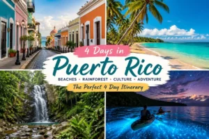A Complete Guide to 4 Days in Puerto Rico (Simple Itinerary) 4 days in Puerto Rico itinerary with beaches rainforest and Old San Juan
