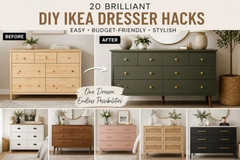 IKEA dresser hacks before and after transformation ideas