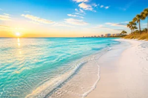 23 Best Things to Do in Panama City Florida (Simple Travel Guide) Panama City Florida beach with white sand and clear blue water