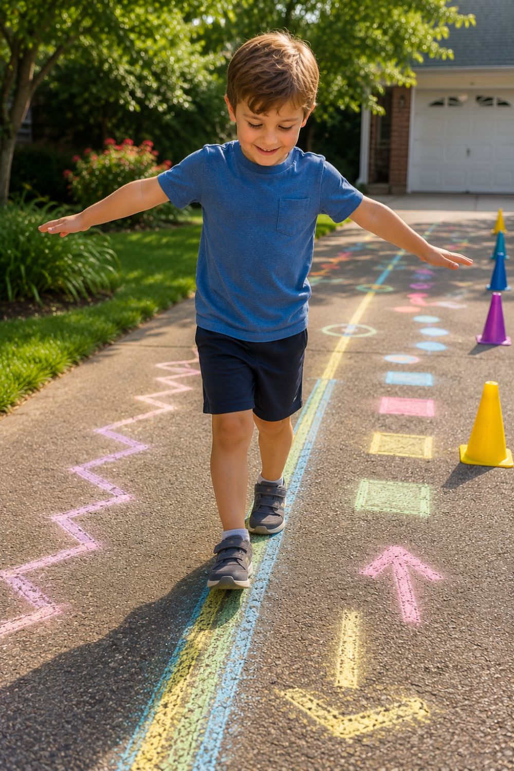 17 Exciting Chalk Obstacle Course for Kids That Make Outdoor Play Fun