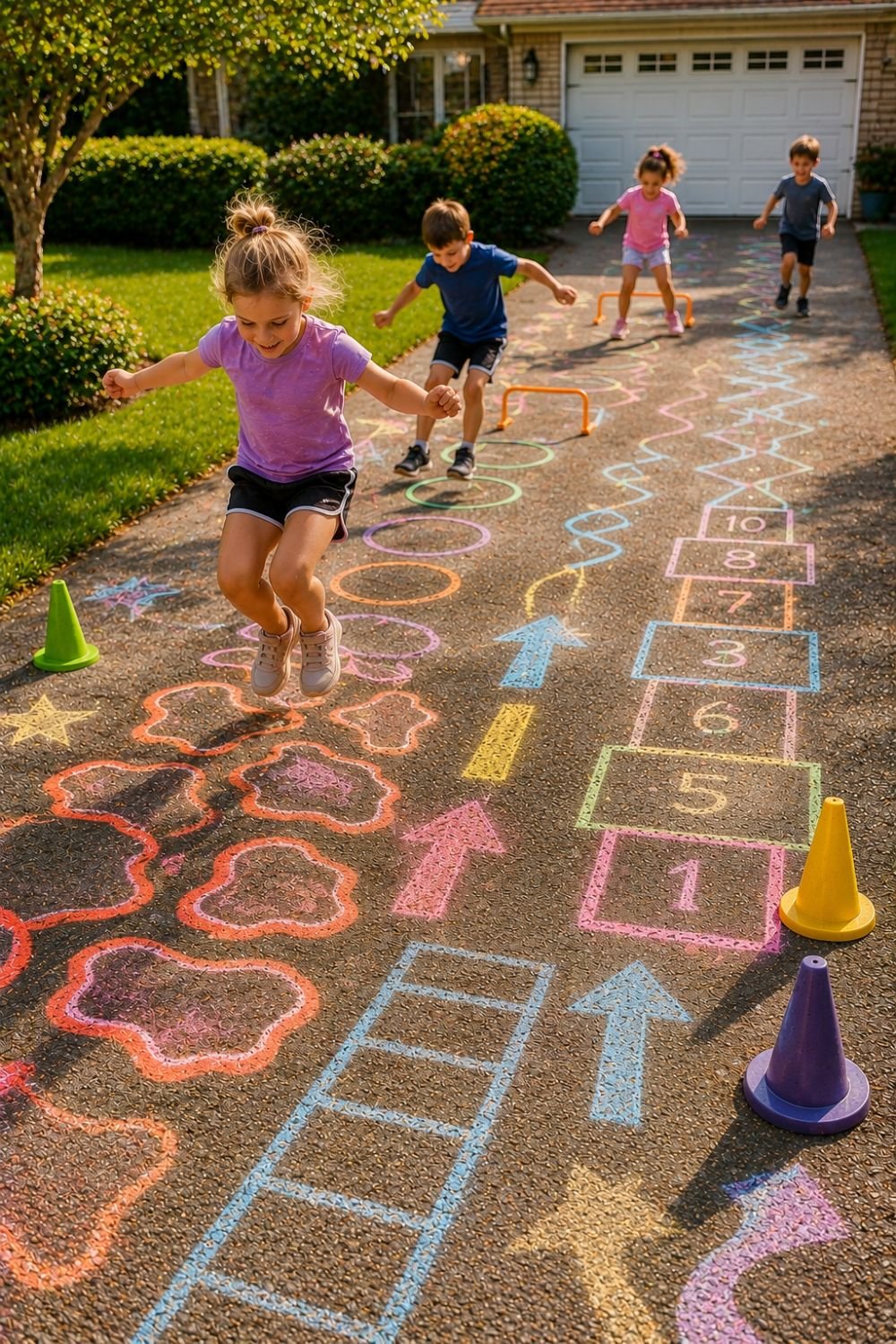Obstacle Course Draw 17 Exciting Chalk Obstacle Course for Kids That Make Outdoor Play Fun
