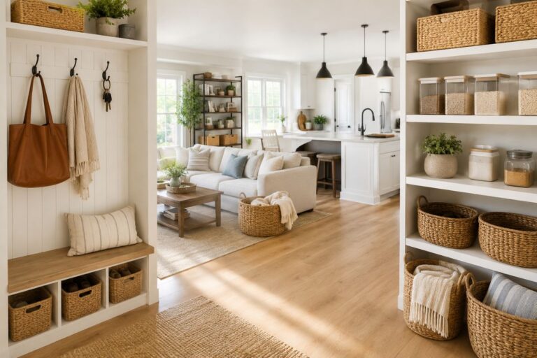 Easy ideas to get organized at home with clean and organized storage solutions