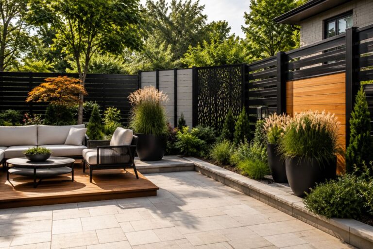 Modern privacy metal fence ideas for a stylish backyard